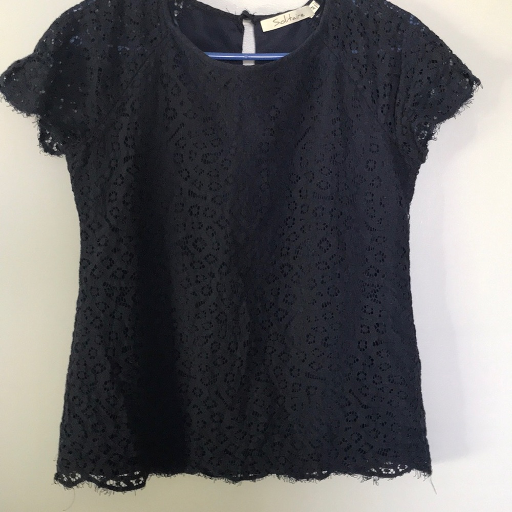 Lace short sleeve top